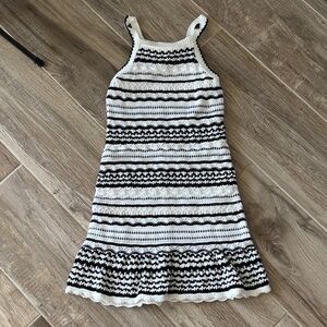 Abercrombie Kids Black and White Patterned Dress size 7/8